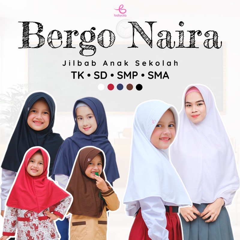 Babycila Jilbab Sekolah Pad Antem Bergo Naira