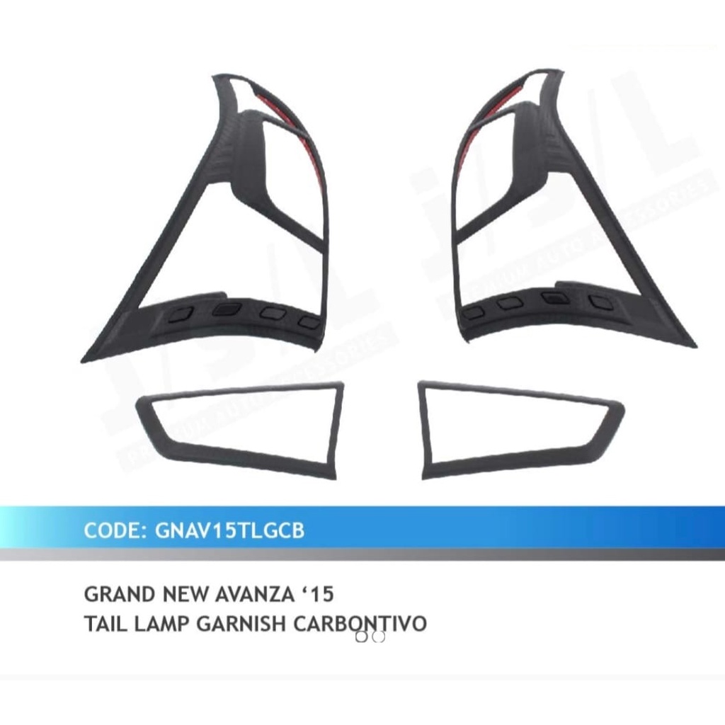 Garnish Belakang Grand All New Avanza 2015 Tail Lamp Garnis Carbontivo