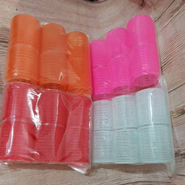 Roll Rambut / Hair Rollers Roll Lengket 5 Inch isi