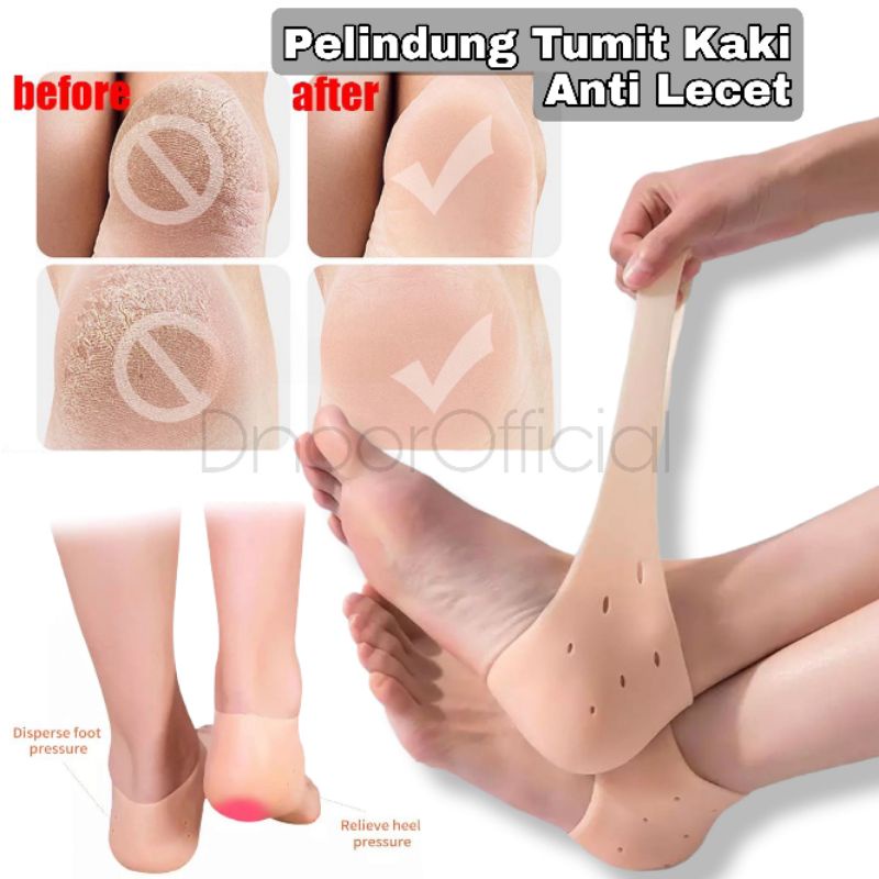 Pelindung Tumit Kaki Anti Lecet dan Anti Sakit / Gel Silikon Lembut Bantalan Alas Sepatu Anti Lecet