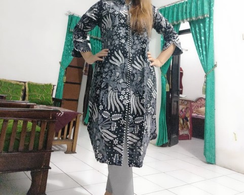 Terlaris Serut Genes Jelita Tunic Navbor Yelbor Whitbor Creambor Tunik Batik Modern