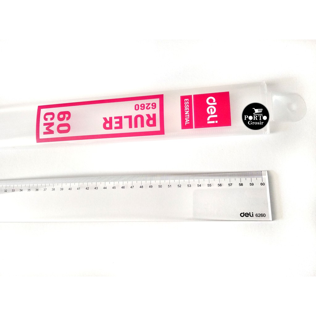 

Deli Ruler Essential 6260 Penggaris 60cm Mistar Plastik 60 cm