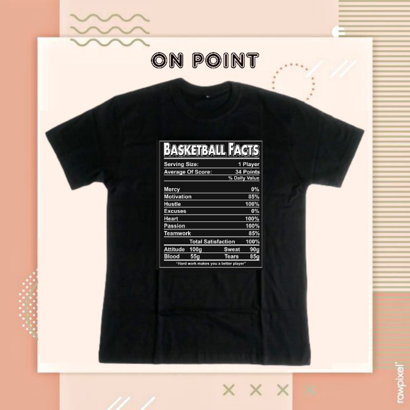 KAOS PRIA WANITA / KAOS BASKET / T-SHIRT BASKETBALL FACT