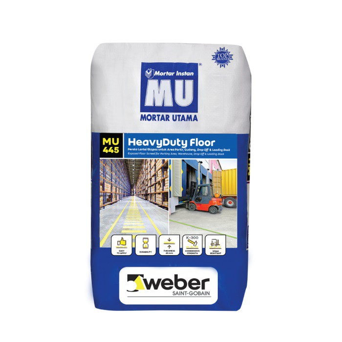 TERBAIK MORTAR UTAMA MU-445 HEAVY DUTY PERATA LANTAI EXPOSE 40KG