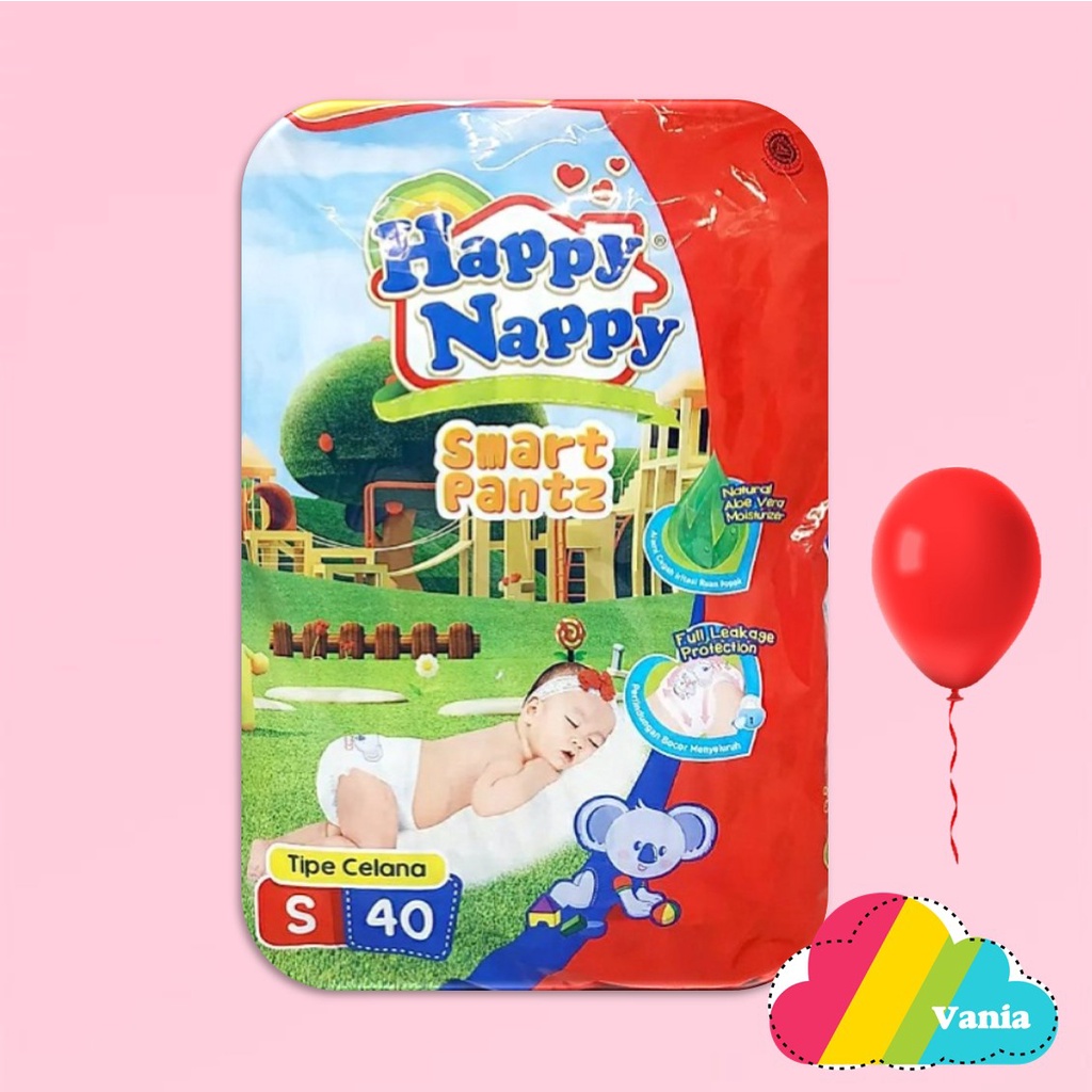 Happy Nappy S40 smart pantz pants celana diapers popok bayi S 40 popok celana sekali pakai baby pants vaniasusu vaniastore