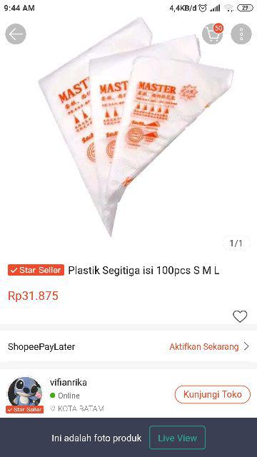 Plastik Segitiga Isi 100pcs S M L
