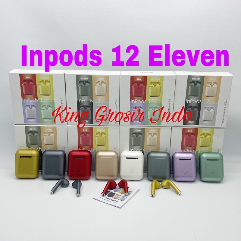 Inpods 12 Eleven Pro Metal Bluetooth / Wireless Earbuds  Inpods 12 Macaron Eleven Pro