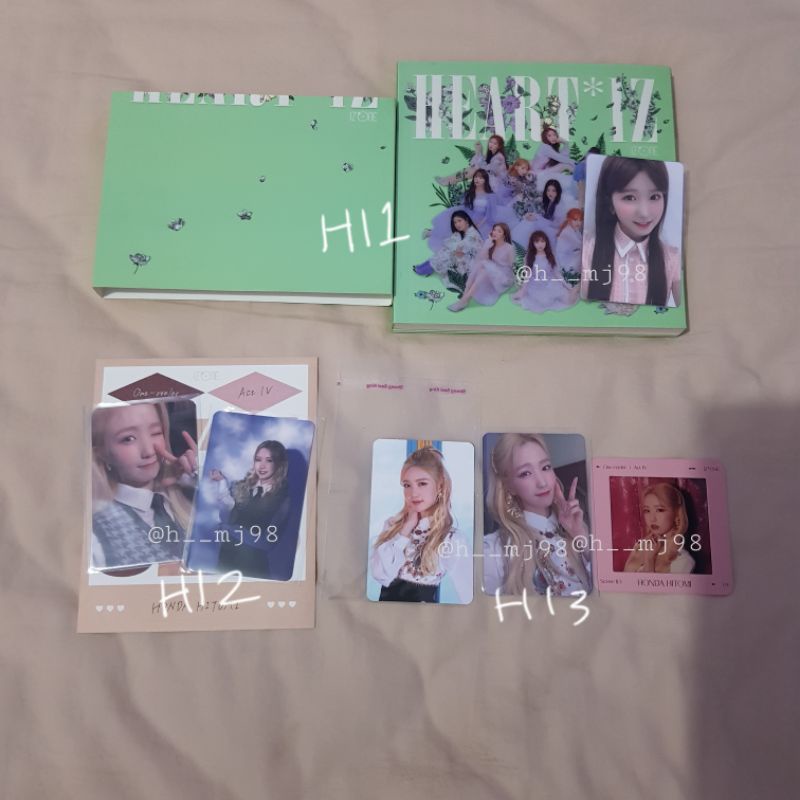 WTS IZ*ONE (IZONE) HONDA HITOMI ONEREELER HEART*IZ SCENE 3 SCENE 2 PHOTOCARD AR CARD