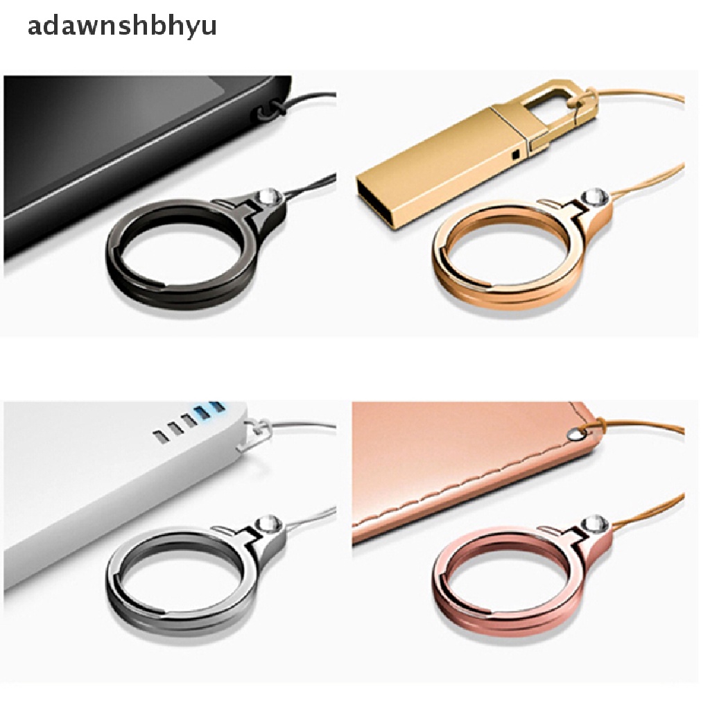 Adawnshbhyu Multifungsi 2in1 metal cell phone lanyard finger ring Tempat Handphone