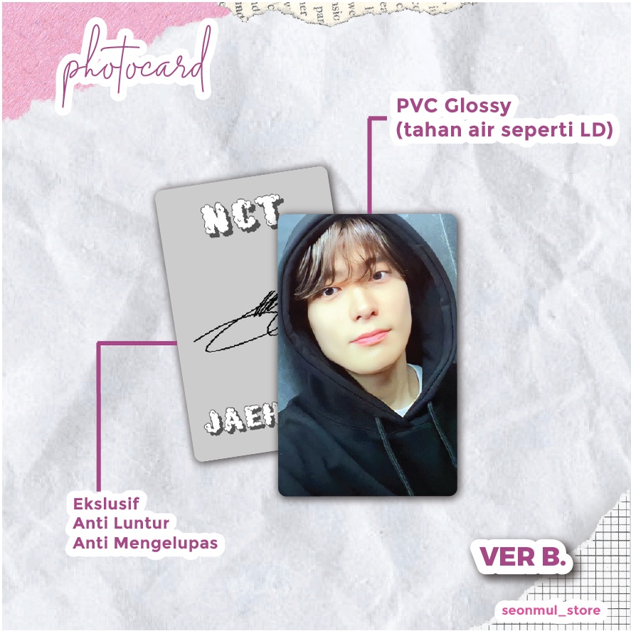 RARE!! PHOTOCARD PC JAEHYUN HOODIE / PHOTOCARD PC JAEHYUN HOODIE ABU ABU / PHOTOCARD PC JAEHYUN HOODIE HITAM