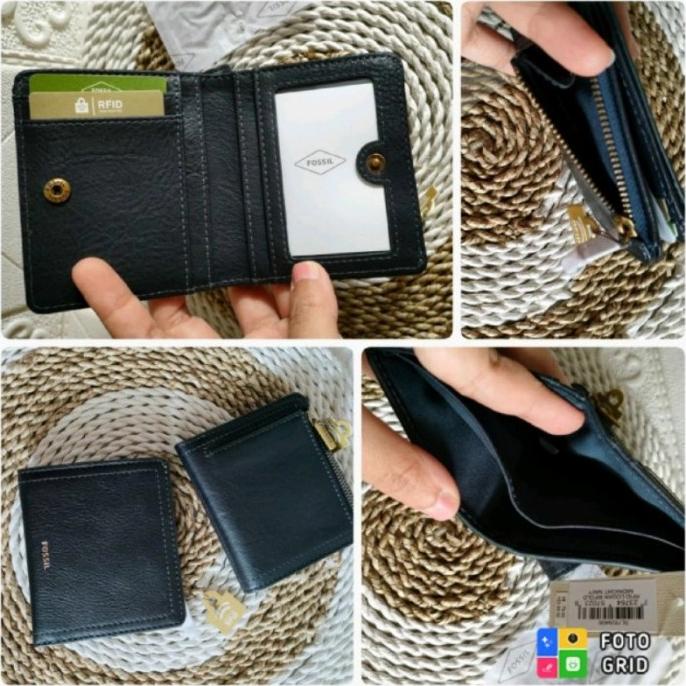 Dompet Fossil Ori Murah READY SALE Fossil Women Bifold Midnight Navy