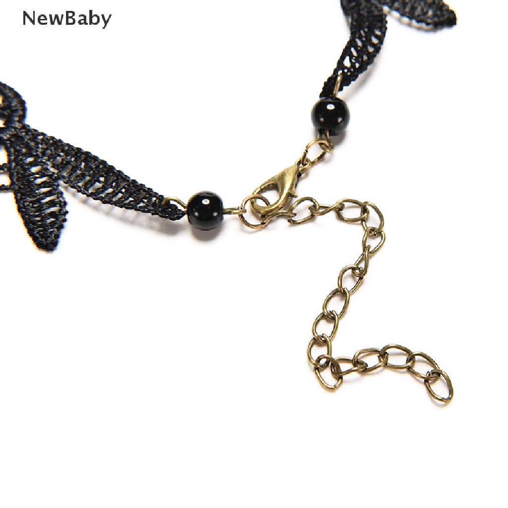 Kalung Choker Bahan Lace Warna Hitam Gaya Gothic Victoria Steampunk Untuk Hadiah