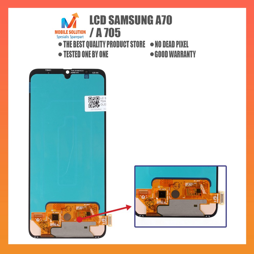 Grosir LCD Samsung A70  LCD Samsung A705 ORINGINAL  100% Fullset Touchscreen Garansi 1 Bulan + Packing / Bubbel