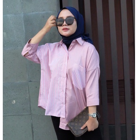 MADINA TOP OVERSIZE // KEMEJA ASIMETRIS