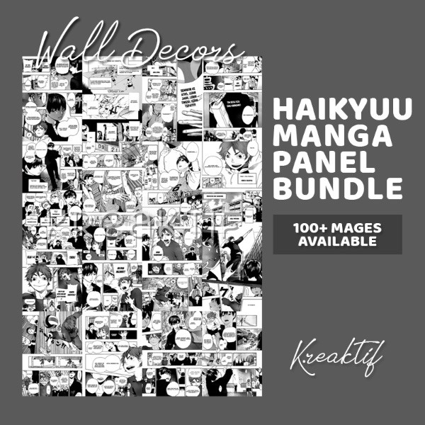 (16PCS) Poster Anime Manga Wall Decor Panel Komik - One Piece Jujutsu Kaisen Black Clover Haikyuu Attack on Titan Demon Slayer Naruto Boruto Tokyo Revengers Shingeki no Kyojin Kimetsu no Yaiba (A6,A5,A4,A3)-Haikyuu!!