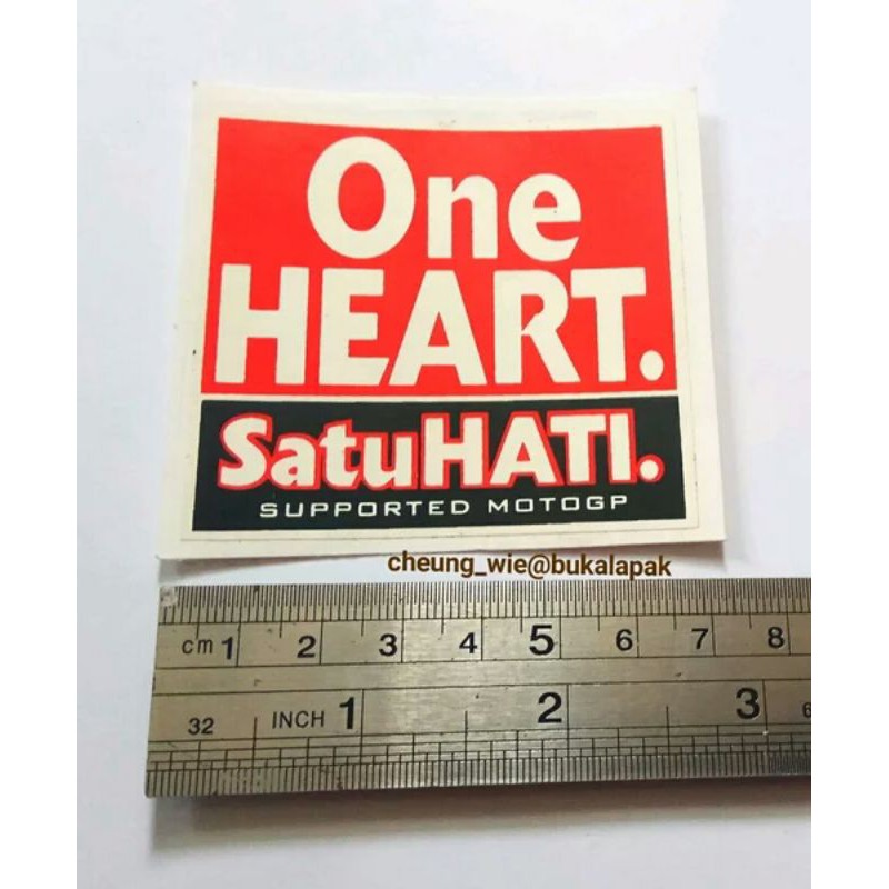 

Stiker Sticker One Heart Satu Hati Supported MotoGP 7cm satuan