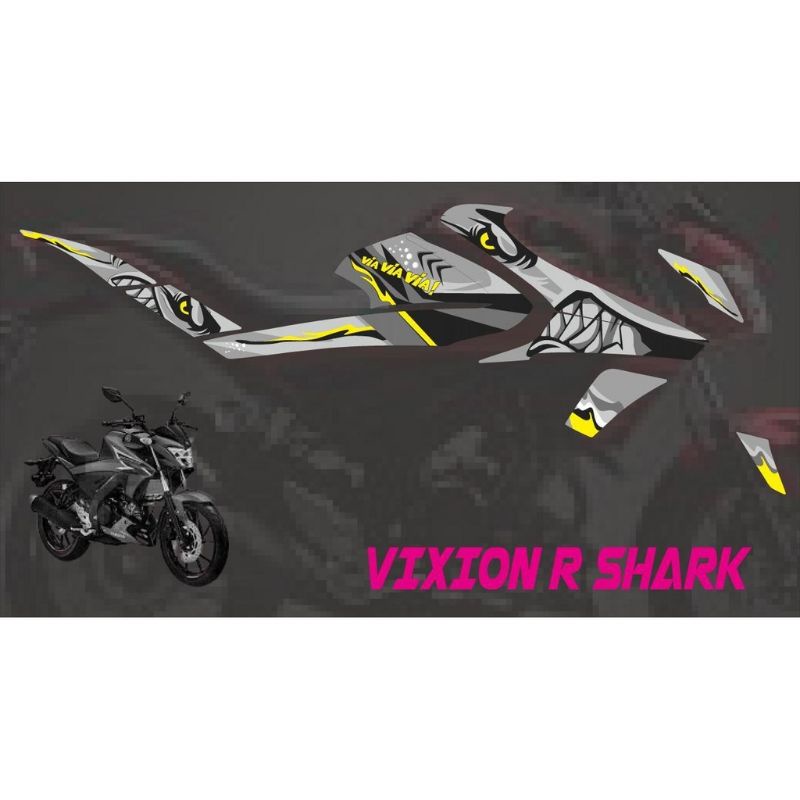 stiker striping fariasi vixion R shark