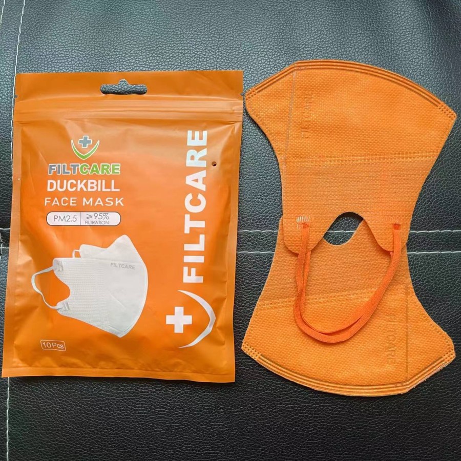 MASKER DUCKBILL 10PCS MEDIS WARNA WARNI ORANGE HITAM PUTIH COKLAT KUNING MERAH ABU BIRU HIJAU PINK U