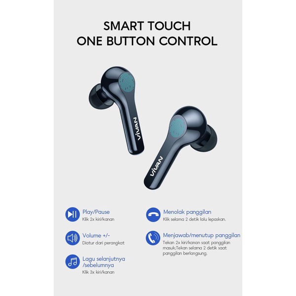 HANDSFREE BLUETOOTH WIRELESS SAMSUNG/ VIVAN Headset Bluetooth Liberty T200 TWS Earphone Wireless