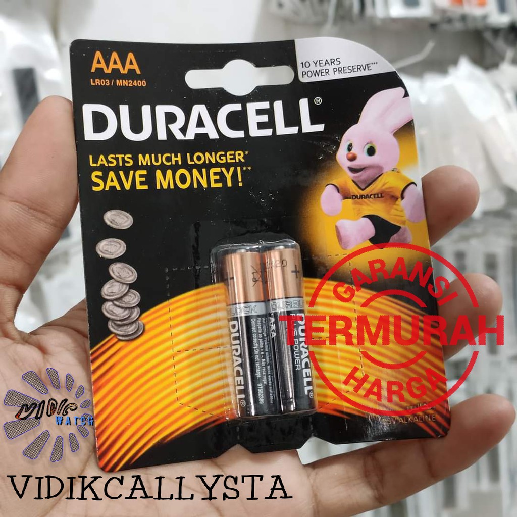 ORIGINAL BATU BATTERY BATREI DURACELL AAA A3 ISI 2 A3 ASLI