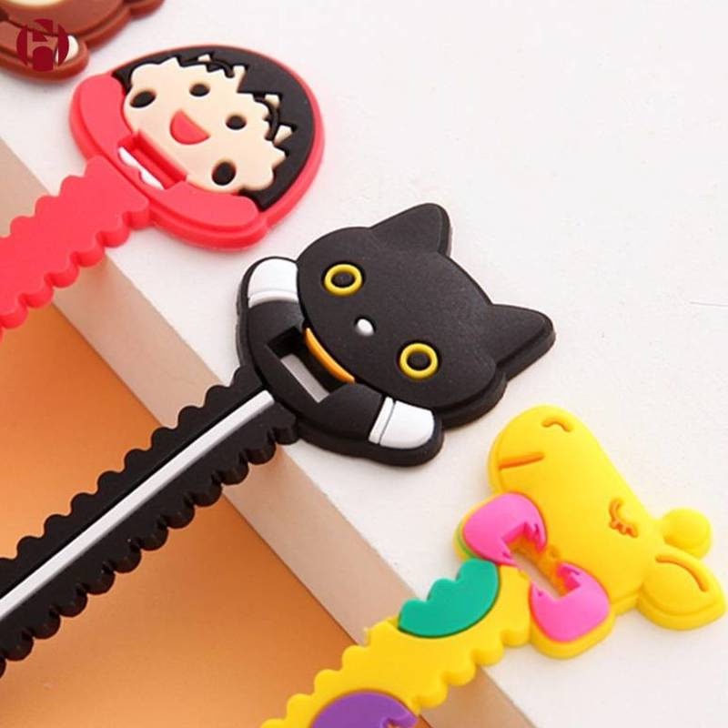 [Multifunction PVC Cable Strap Ties] [Creative Cute Cartoon Headphone Winder Hub ][Reusable Cable Winder Clip Suitable for Home, Office Cables Line Organize] [Cable Line Management Tools]