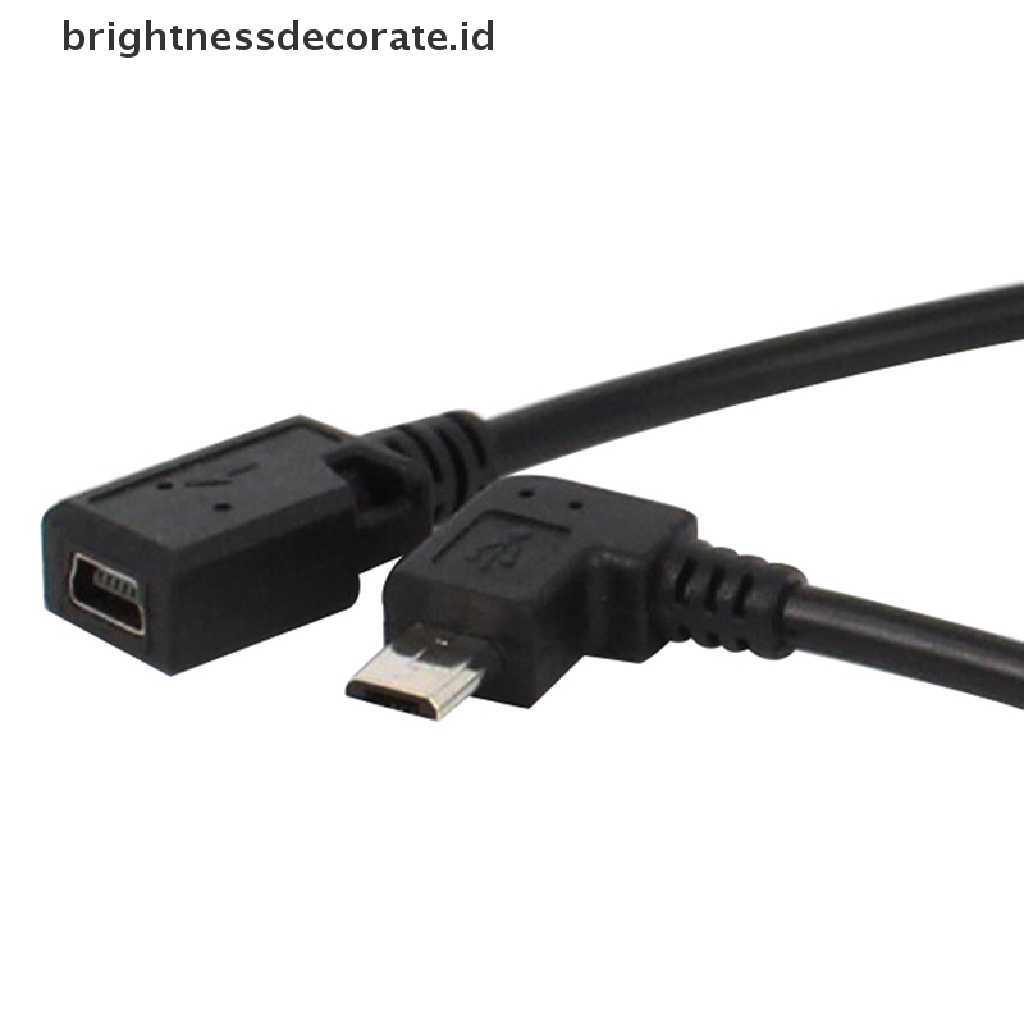 Kabel Adapter Converter 90 Derajat Micro Usb Male To Mini Usb Female