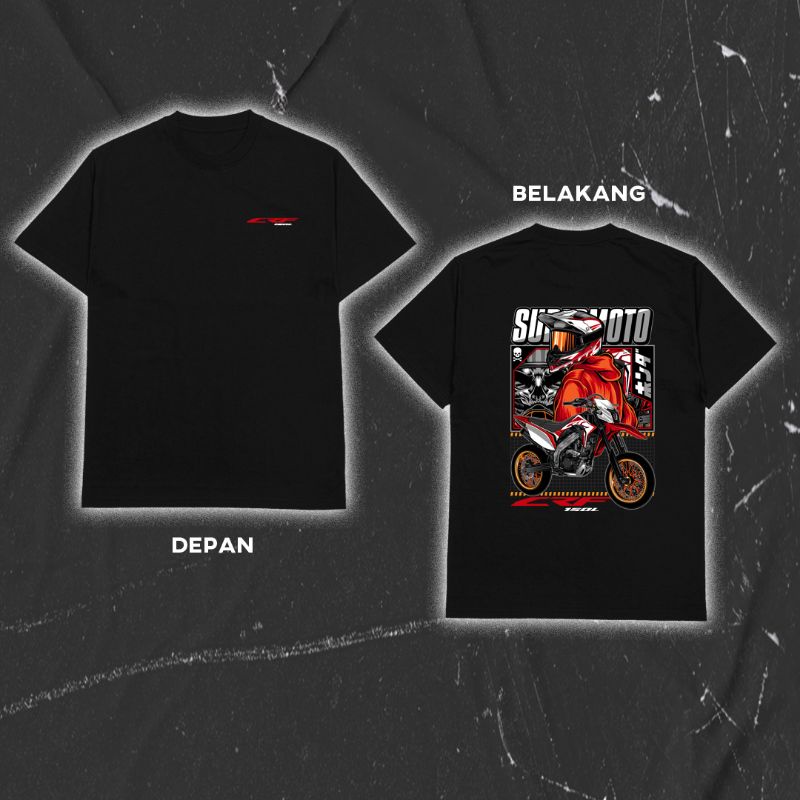 Kaos Motor Honda Supermoto CRF150L Desain Keren