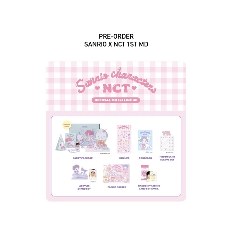 SANRIO x NCT (Sticker / Postcard / Photocard Sleeve Set / Random Trading Card Set A Ver.)