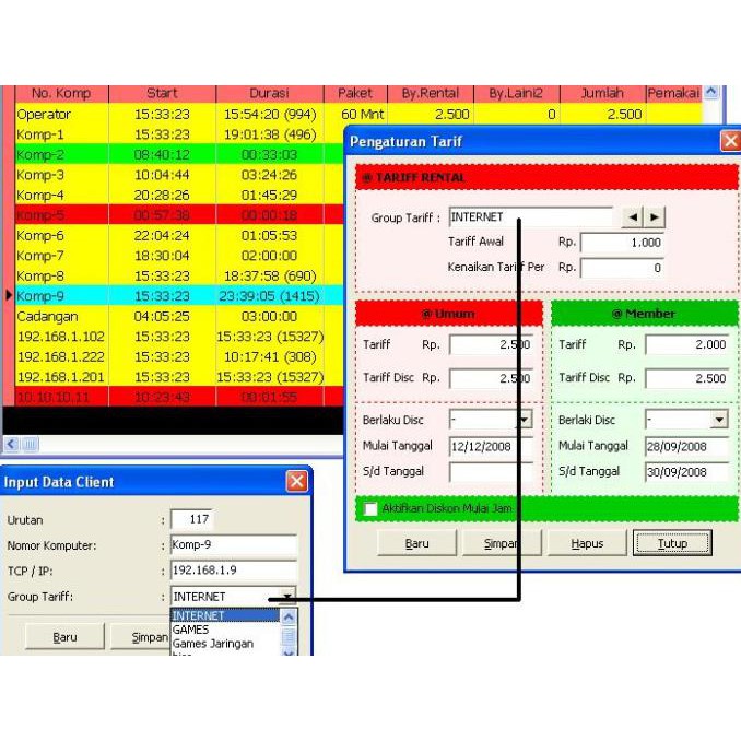 Hanya Disini] Software Aplikasi Billing Warnet