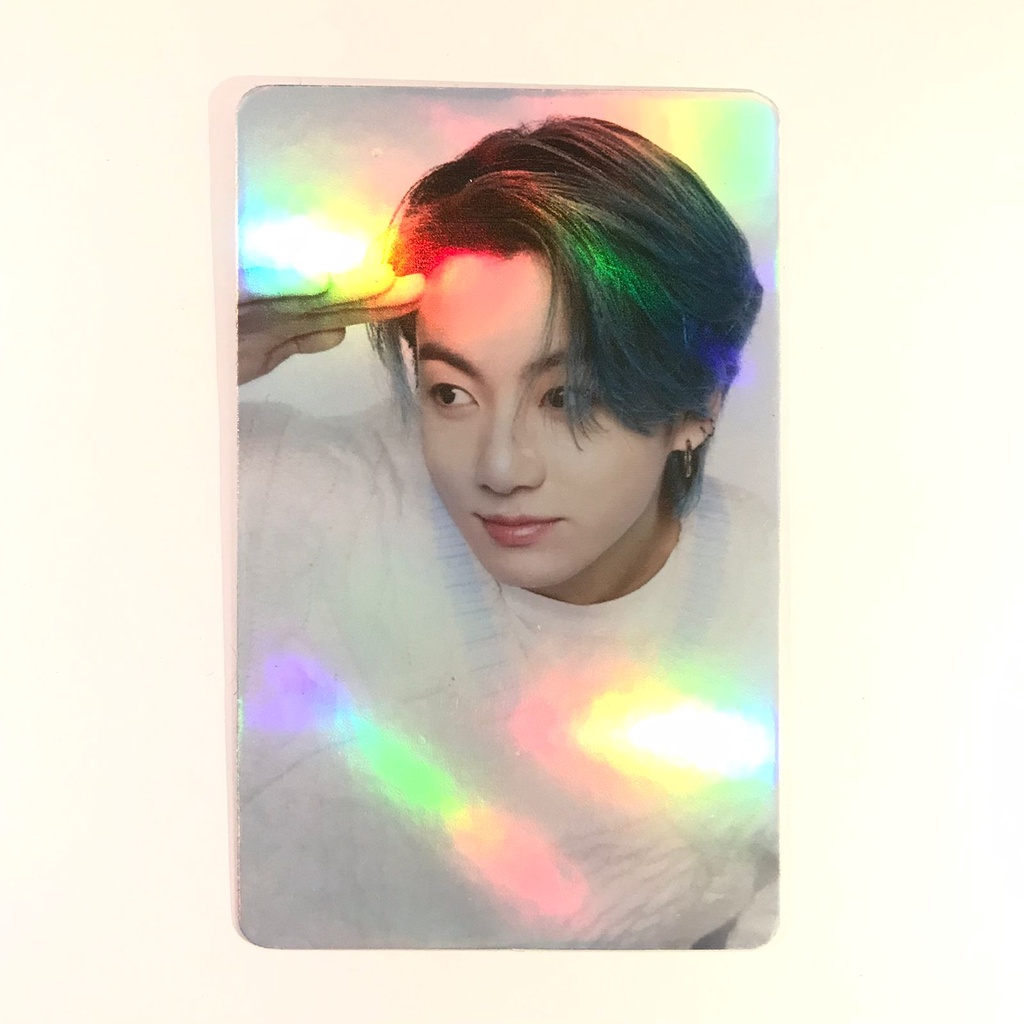 PHOTOCARD PC KPOP BTS HOLOGRAM RAINBOW / FULL SET / PRINT 1 SISI DAN 2 SISI SANGAT TEBAL DAN LAMINASI SUPER GLOSSY