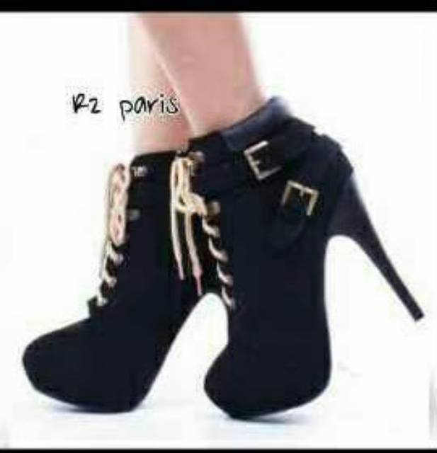 ZPT-Sepatu boot heels fashion wanita OF-40Sepat High Quality Import Sepatu  high  heels