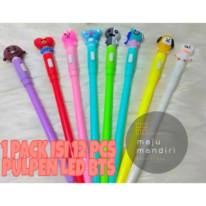 

PACK PULPEN KARAKTER BT21 PEN LED ISI 12 PCS
