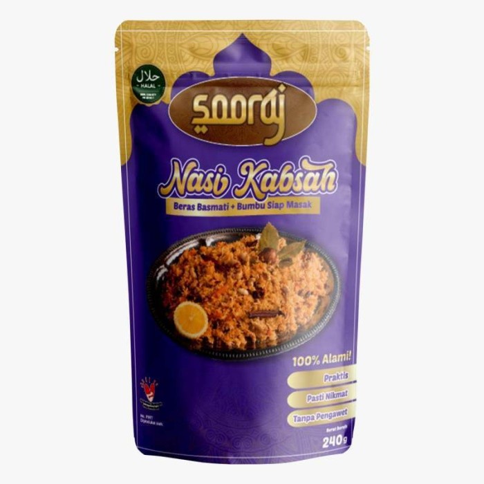 

978Eq10W Sooraj Nasi Kabsah Instan 240Gr, Beras Basmati + Bumbu Siap Masak WQ12