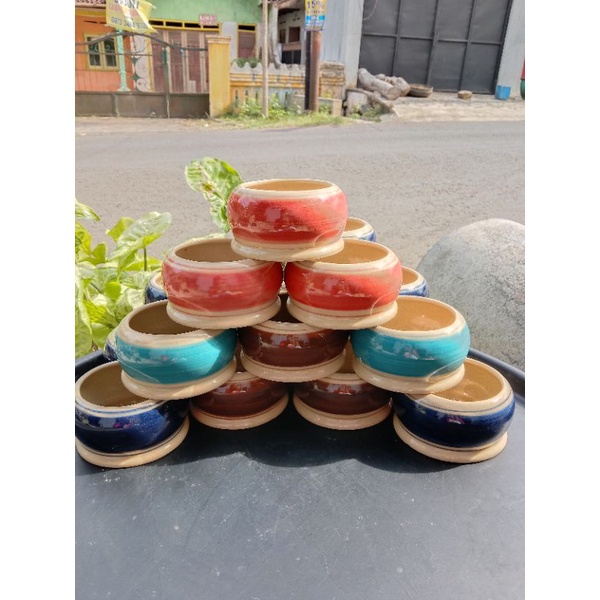 CEPUK MERPATI KERAMIK TEMPAT PAKAN MERPATI BAHAN KERAMIK  MANGKOK WADAH TEMPAT MAKAN MINUM BURUNG