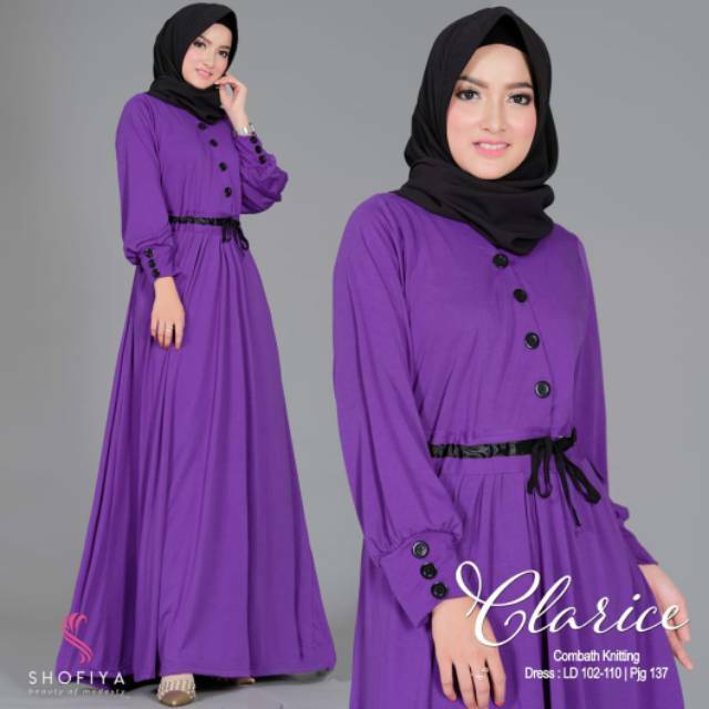 Clarice dress ori by shofiya gamis modis baju muslim