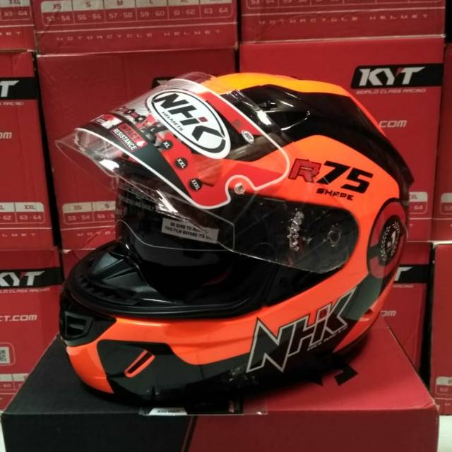 Helm NHK GP 1000 SE R75 ORANG FLUO