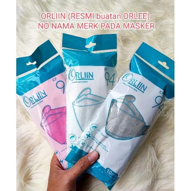 Masker KF94 Orliin by Orlee Non Hijab Cantol Telinga isi 10