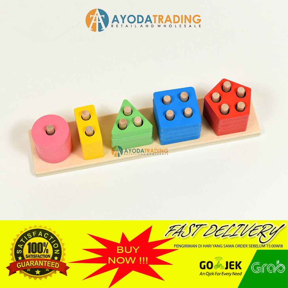 Montessori Board Game 5 Shapes ABK