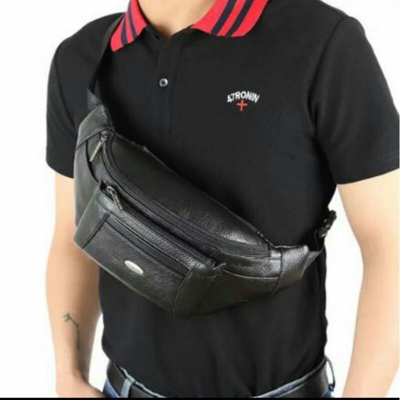 waist bag pria kulit asli/waist bag wanita kulit asli/tas selempang pria dan wanita kulit asli/tas p