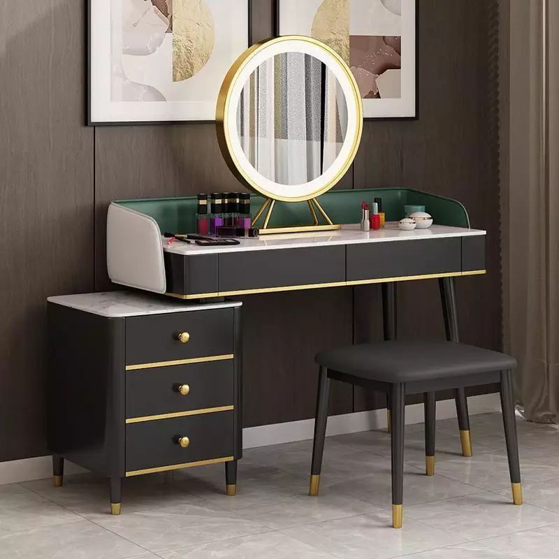 Furniture Mebel Meuble Set Tolet Meja Rias Make Up Dandan Kosmetik Vanity Mirror Dressing Table este