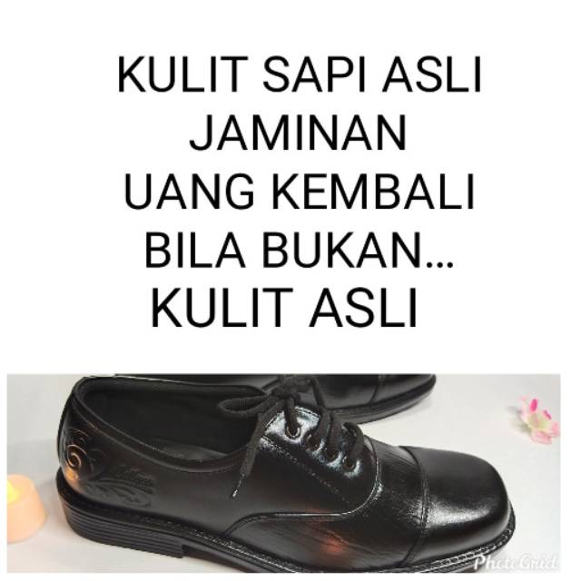 Sepatu pantofel pria big size besar jumbo kulit sapi asli 44 45 46