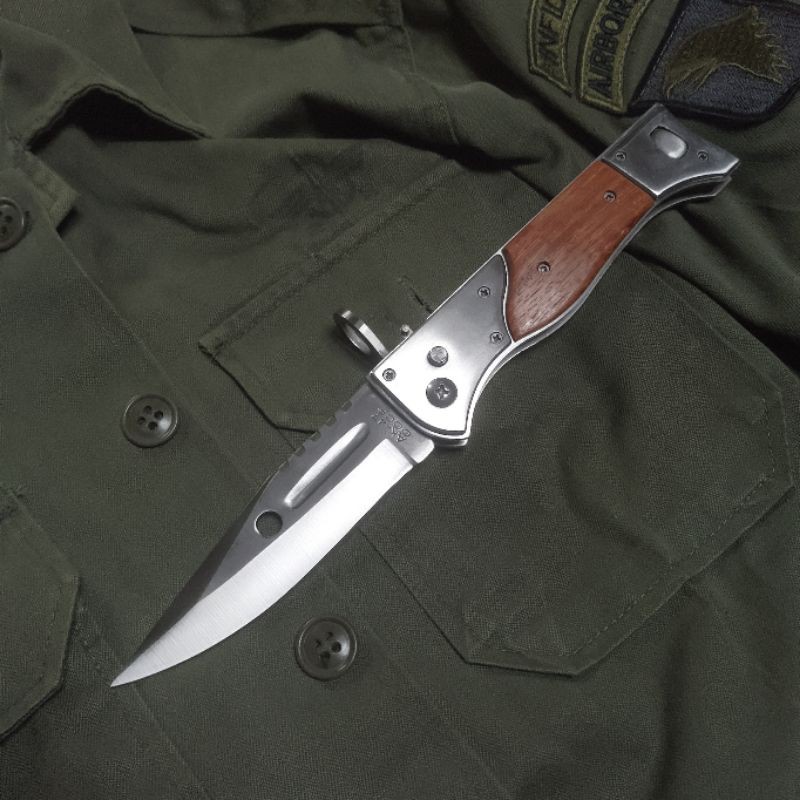 PISAU LIPAT AK47 UNTUK OUTDOOR / SURVIVAL / CAMPING (Size Medium)