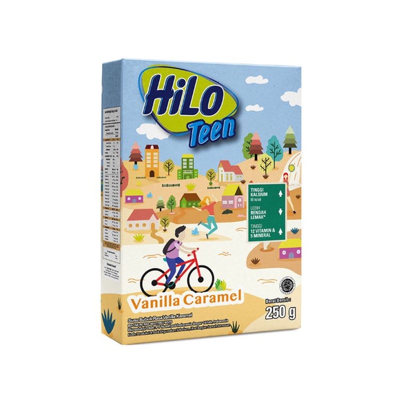 

Hilo Teen Susu Bubuk Hi-Calcium Vanila Caramel 250G