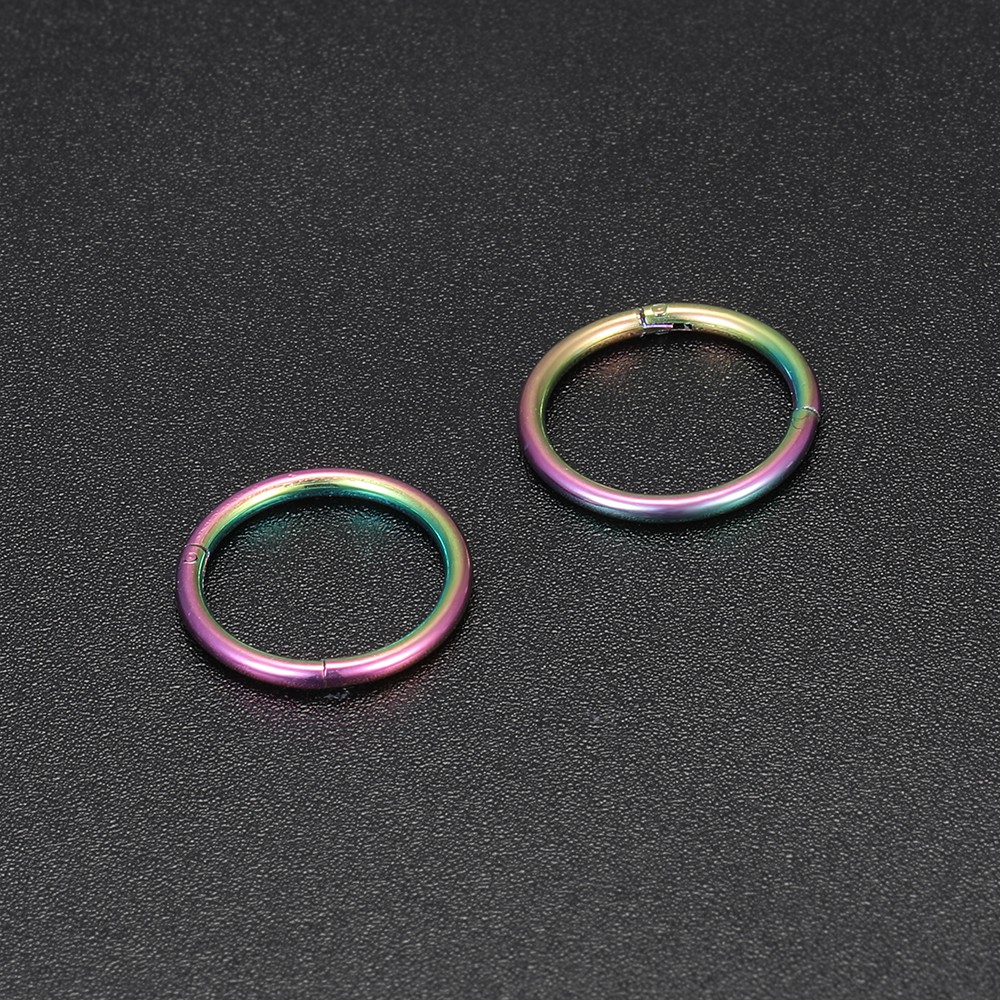 Anting Tindik Telinga / Hidung Flexible Bahan Stainless Steel Warna Campur