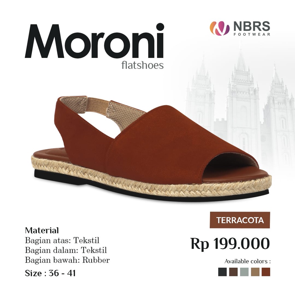 Nibras Footwear Moroni Flatshoes Sepatu Sandal Bahan Tekstil Casual Formal OOTD