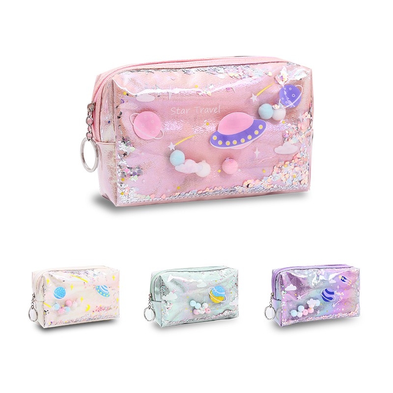 

Herbaay Tas Makeup Pouch Organizer Motif Luar Angkasa