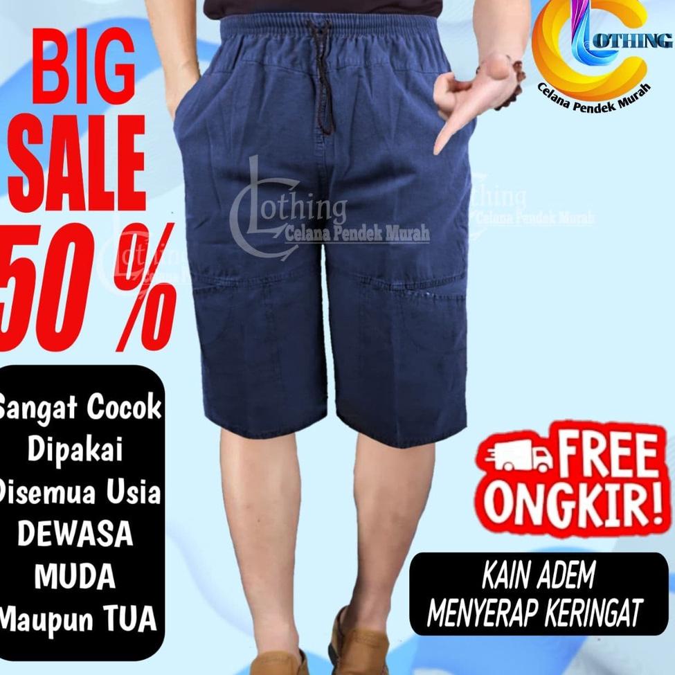 Celana Pendek Cargo Short Pants Pria Dewasa Cowok Distro Harian Laki Laki Bawah Lutut 7/8 Pinggang K