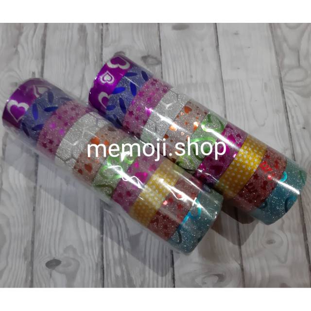 

Selotip / Isolasi Kado Motif 1.5cm Hologram (10pc)