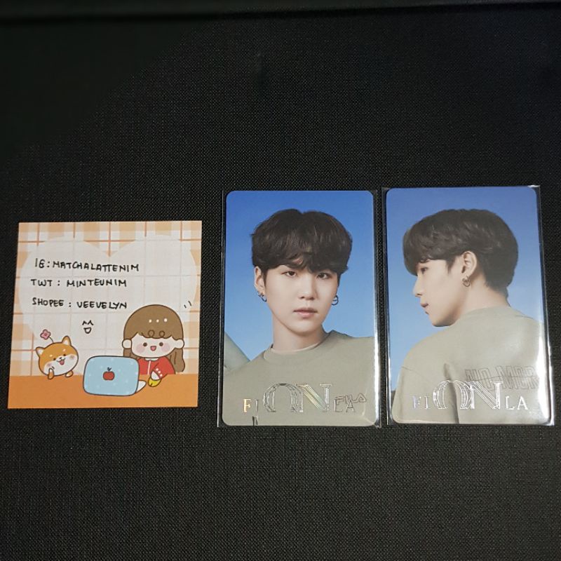 BTS SUGA YOONGI FILA ON PC PHOTOCARD SET