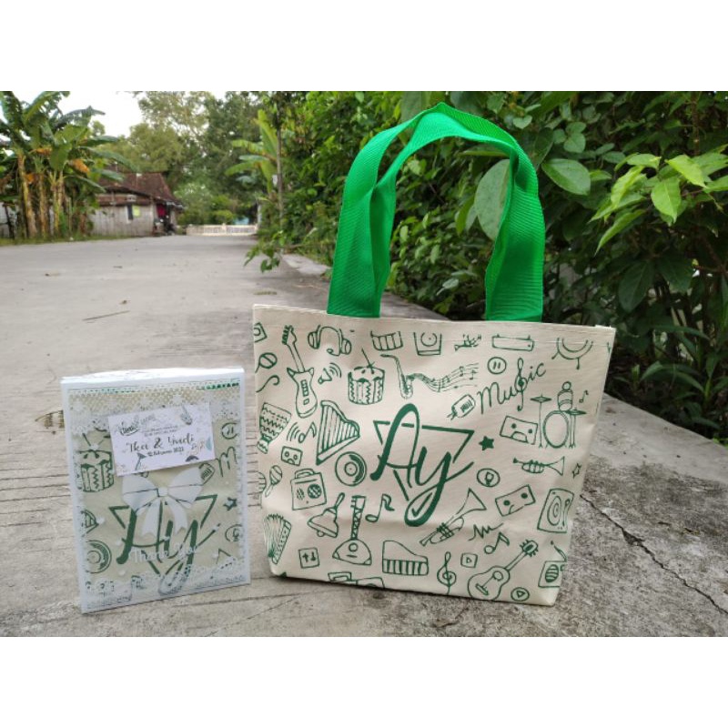 Totebag Mini Kanvas/ Totebag Kanvas/Tas Kanvas /Kartu Ucapan /Souvenir Tas / Tas Souvenir / Souvenir